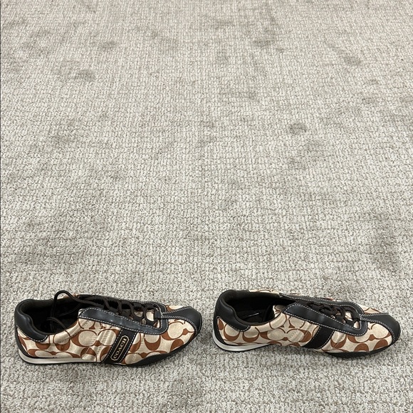 Coach Women's Signature Brown and Black Sneakers - Picture 2 of 9